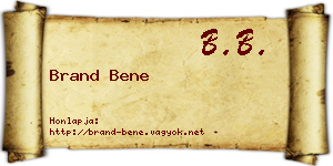 Brand Bene névjegykártya